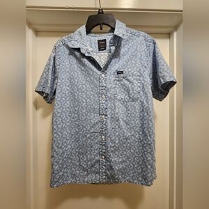RVCA Light Blue Geometric Men's Shirt